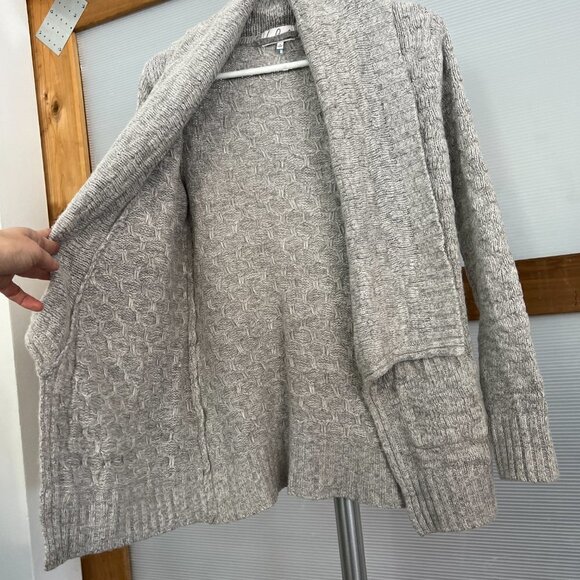 Aritzia Talula Greenpoint Wool Angora Cashmere‎ Grey Knit Open Cardigan Sz S - Picture 8 of 15